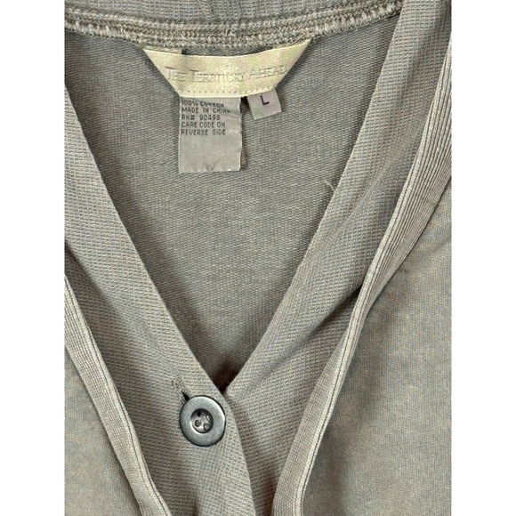 The Territory Ahead 100% Cotton Gray Sleeveless Button Down Dress, Size Large - Picture 6 of 6
